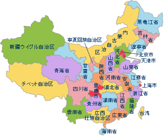 中国の地図